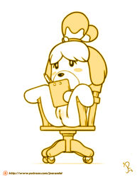 isabelle (animal crossing) from animal crossing by joe randel