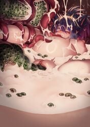 anal animal_ears blue_eyes breasts cat_ears cervix commentary commission cross_section cum cum_bath cum_on_body cum_on_hair deep_penetration egg_implantation facial_mark female final_fantasy final_fantasy_xiv gaothun green_eyes hair_between_eyes heart heart-shaped_pupils heterochromia highres inflation internal_cumshot large_breasts nipples nude ponytail purple_hair pussy restrained rolling_eyes short_ponytail solo spread_legs symbol-only_commentary symbol-shaped_pupils tentacle tentacle_in_mouth tentacle_pit tentacle_sex triple_penetration uncensored uterus vaginal_penetration warrior_of_light_(ff14) whisker_markings