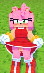 ai_generated amy_rose minecraft mobian_(species) pixai sillysailor sonic_(series)