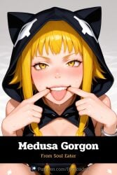 ai_generated hotload-8 medusa_gorgon patreon smile soul_eater tongue_out