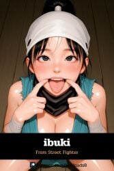 ai_generated hotload-8 ibuki_(street_fighter) open_mouth patreon street_fighter