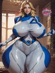 ai_generated blonde_female bodysuit cameltoe fantastic_four fat_ass huge_breasts invisible_woman_(marvel_rivals) marvel marvel_rivals massive_ass milf pawg skin_tight slutcentralai sue_storm tagme thick_thighs tiny_waist voluptuous_female wide_hips