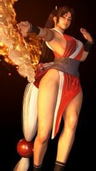 asian_clothing bare_legs big_breasts brown_hair cleavage costume fatal_fury gameplay gameplay_screenshot hair_ribbon ingame_model long_hair mai_shiranui ninja sf_screenshot sideboob skirt sleeveless slim_waist street_fighter street_fighter_6 tagme thick_thighs tied_hair traditional_clothes wide_hips