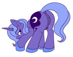 alicorn alpha_channel anus crotchboobs equine female feral friendship_is_magic horse lulubell mammal my_little_pony pony princess_luna_(mlp) pussy simple_background solo transparent_background