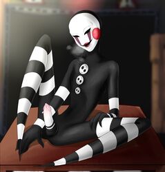 1boy animatronic erection five_nights_at_freddy's five_nights_at_freddy's_2 giaru_(artist) marionette_(fnaf) penis puppet_(fnaf)