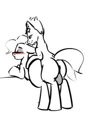 2015 anus ass balls earth_pony equine fan_character female feral horse male mammal modpone monochrome my_little_pony penetration pony sex slavedemorto straight vaginal_penetration