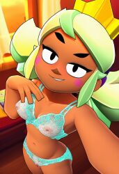 1girls 3d ai_assisted ai_generated anime anime_style aroused black_eyes blush brawl_stars breasts breasts_focus crown execro female green_hair hi_res highres lingerie mandy_(brawl_stars) nipples novelai pink_nipples pink_pussy pussy selfie selfie_pose sexy solo solo_female solo_focus supercell taking_selfie uncensored vagina