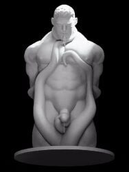 1boy 2023 3d animated ass ballsack bara black_background cum daddy_jord gay gif male male_only muscular nipples original penis simple_background solo tentacle veiny_penis yaoi