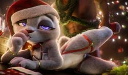 1boy 1girls 3_toes 3d_(artwork) alcohol anal anal_sex anthro anthro_focus anthro_penetrated aroused ass beverage blender_(artwork) blender_cycles blush bracelet breasts chest_harness christmas christmas_clothing christmas_decorations christmas_headwear christmas_present christmas_tree clothing collar detailed detailed_fur digital_media_(artwork) digitigrade disney drunk duo european_rabbit eyelashes eyeliner feet female female_anthro female_focus female_on_human female_penetrated foot_grab from_behind_position fur genitals gift gold_(metal) gold_jewelry grey_body grey_fur half-closed_eyes harness harness_only hat headgear headwear hi_res hindpaw holidays human human_on_anthro human_penetrating human_penetrating_anthro human_penetrating_female humanoid_genitalia humanoid_penis in_heat interspecies jewelry judy_hopps lagomorph larger_human larger_male legwear leporid looking_pleasured lying makeup male male/female male_human male_on_anthro male_penetrating male_penetrating_anthro male_penetrating_female mammal multicolored_body multicolored_ears multicolored_fur narrowed_eyes navel nudaya nude on_side oryctolagus paws penetration penile penile_penetration penis penis_in_ass plant pubes purple_eyes rabbit red_clothing santa_hat scut_tail sex short_tail signature size_difference small_breasts smaller_anthro smaller_female smaller_penetrated solo_focus spread_legs spreading stylized_pubes substance_intoxication tail teeth thick_thighs thigh_highs toes touching_lip tree two_tone_body two_tone_fur vein white_body white_fur wide_hips wine zootopia