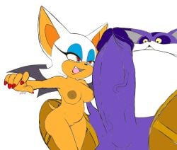 1boy 1girls anthro bat big_penis blush breasts bulky edit edited excited excito feline female foreskin furry glans heart-shaped_pupils imminent_sex looking_at_penis male nude penis pussy retracted_foreskin robinebra rouge_the_bat sega sonic_(series) sonic_the_hedgehog_(series) third-party_edit uncircumcised uncut veiny_penis