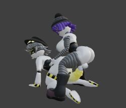 1boy 1futa 3d alternate_version_at_source balls ballsack big_breasts breasts cock-tail docking erection femboy futa_is_smaller futa_on_male futanari glitch_productions huge_cock humanoid humanoid_penis hung_bottom male more_at_source murder_drones n_(murder_drones) nude on_all_fours penis purple_eyes purple_hair squatting ssnomaly urethral urethral_insertion urethral_penetration uzi_(murder_drones) yellow_eyes yellow_glans