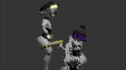 1boy 1futa 3d animated beanie beanie_hat big_breasts cum cum_on_body cum_on_breasts cum_on_face cumshot disassembly_drone ejaculation facial femboy futanari glitch_productions hands-free handsfree_ejaculation huge_cock hung_femboy hung_trap male male/futa murder_drones n_(murder_drones) nipples no_sound orgasm silver_hair ssnomaly standing tagme uzi_(murder_drones) video worker_drone yellow_eyes yellow_glans