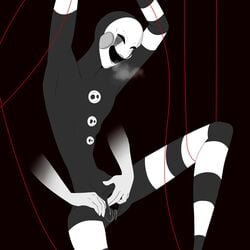 1boy animatronic fingering fingering_partner five_nights_at_freddy's five_nights_at_freddy's_2 giaru_(artist) marionette_(fnaf) penis puppet_(fnaf) unusual_genitalia