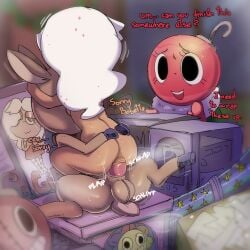 1furry anal anal_addiction anal_insertion anal_penetration anal_sex animate_inanimate anthro anthro_on_anthro anthro_only anthro_penetrating_anthro ass balls being_watched blushcrunch_studio bobette_(dandy's_world) bodily_fluids breasts christmas christmas_clothing christmas_topwear clothed clothing cookie dandy's_world deer dialogue duo eyelashes female female_focus female_penetrated food for_a_head fur furry genitals ginger_(dandy's_world) gingerbread_cookie gingerbread_man green_clothing green_sweater green_topwear hi_res holidays hooves humanoid looking_at_another looking_pleasured male male/female male_penetrating male_penetrating_female mammal new_world_deer object_head penis penis_in_ass pleasured red_body reindeer roblox rudie_(dandy's_world) scrambledeve smile sweater tail text toon_(dandy's_world) topwear