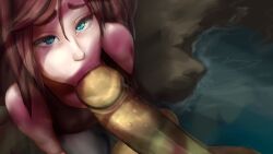 1femboy 1futa blowjob blowjob_face canon_futa cock_worship fellatio futanari green_cock hiro_(tales_of_androgyny) just_the_tip majalis male oral oral_sex orc orc_cock orc_futa tales_of_androgyny trap urka_(tales_of_androgyny)