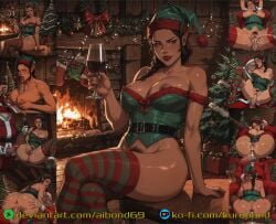 1girls ai_generated aibond aibond69 anus ass back_view big_breasts boobjob breasts christmas critical_role:_vox_machina cum cum_in_pussy cum_inside elf elf_female elf_girl faceless_character female_pubic_hair gaping_anus hairy_pussy high_heels legs_apart looking_at_viewer multiple_scenes nipple no_bra no_panties pointy_ears split_screen the_legend_of_vox_machina thighhighs thighs vex'ahlia watermark wine