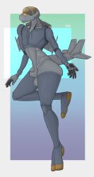 aeromorph aircraft airplane animal_genitalia anthro back_wings balls bottomless bottomless_anthro bottomless_male clothed clothing cockpit digital_media_(artwork) eyeless fin front_view genitals gradient_background grey_body hi_res hoodie hoodie_only jet jet_engine krowbutt living_aircraft living_machine living_vehicle machine male male_only metallic_body mostly_nude mostly_nude_anthro mostly_nude_male not_furry penis sheath simple_background solo tail tail_fin topwear topwear_only vehicle wings