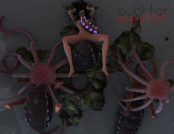 3d alien breasts female monster original penetration quartermaster rape sex slug tentacle worm