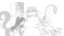 anthro ass bovine breastfeeding breasts caprine cattle corset devoid-kiss female furry furry-specific_piercing goat group horn horn_piercing hybrid kangaroo lactation mammal marsupial nipple_chain nipple_piercing nipples nude piercing pregnant rodent squirrel suckling yuri