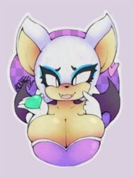 1girls anthro bat breasts female female_only rouge_the_bat smutbunny solo sonic_(series)