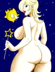 ass awooga blockdevil blonde_hair breasts dat_ass female human luma mario_(series) nintendo nude princess_rosalina super_mario_galaxy surprised wild_take