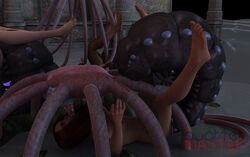 3d alien beast breasts female monster penetration quartermaster rape sex slug tentacle worm