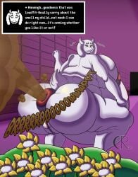 absurd_res anthro anus ass belly big_anus big_belly big_breasts big_butt breasts corneliousrr discomfort fart flower furaffinity furry genitals goat hi_res huge_anus huge_belly huge_breasts huge_butt hyper hyper_anus hyper_belly hyper_breasts hyper_butt hyper_fart implied_scat inflation nude overweight plant presenting pussy strain straining toriel undertale undertale_(series) upset_stomach voyeur