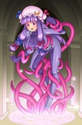 bodysuit female female_only fully_clothed hat injuotoko light-skinned_female long_hair mob_cap pale-skinned_female patchouli_knowledge png portal purple_hair shiny_clothes tagme tentacle tight_clothing totally_spies totally_touhou touhou