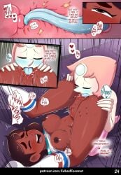 breasts cartoon_network comic connie_maheswaran cubedcoconut female female_only fucked_silly gem_(species) lesbian lesbian_sex nipples pearl_(steven_universe) steven_universe yuri