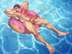 1boy 2021 alternate_version_available bara barazoku big_penis charlotte_katakuri completely_nude completely_nude_male erection hi_res highres male male_nipples male_only male_pubic_hair muscular_male nipples nude one_piece penis solo soynutts uncensored yaoi