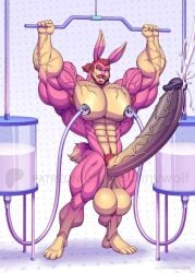 1boy 2024 anthro armpit_hair ball_tuft balls big_muscles big_penis bodily_fluids body_hair breast_milking cum cumshot easter easter_bunny ejaculation genital_fluids genitals glans hi_res holidays huge_balls huge_cock huge_muscles humanoid_genitalia humanoid_penis hyper hyper_genitalia hyper_muscles hyper_penis lactating lagomorph leporid looking_at_viewer machine male male_focus male_lactation male_only mammal milking_machine muscular muscular_anthro muscular_male penis pubes public_domain rabbit solo solo_male tuft vein veiny_muscles veiny_penis wolfiecanem