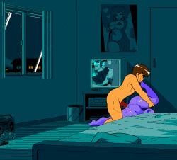 1boy 2d 2girls animated areola_slip areolae asian_mythology bed bedroom bikini bikini_only blush breasts chinese_mythology clothed cum cum_inside east_asian_mythology ejaculation eye_roll female game_cg ghost ghost_girl gif groin hat head_grab head_out_of_frame headpiece heart hearts_around_head holding_leg huge_breasts jermaneels jiangshi jiangshi_(jermaneels) kissing kissing_while_penetrated leg_grab leg_up micro_bikini mythology navel nipples open_legs panties panties_aside penis penis_in_pussy pixel_animation pixel_art poster pubic_hair purple_body purple_skin pussy red_eyes sailor_uniform school_uniform sex sheets shirt_lift short_hair skirt skirt_lift small_breasts smile spirit_(jermaneels) string_bikini strip_rock-paper-scissors_-_ghost_edition strip_rock-paper-scissors_-_jiangshi_edition striped_bikini television thick_thighs thighs triangular_headpiece underwear vaginal_penetration window