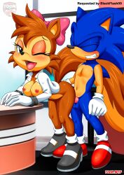 1boy 1girls anthro balls bbmbbf blush breasts brown_body closed_eyes female fleetway_sally_acorn male male/female mobian_(species) mobius_unleashed nipples nude one_eye_closed open_mouth palcomix penetration penis sega sex sonic_(series) sonic_the_hedgehog sonic_the_hedgehog_(series) teeth tongue toon.wtf