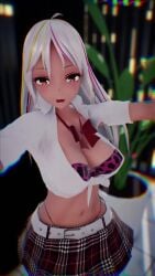 3d 9:16 animated audible_music dancing female gyaru highres interior lovemax middle_finger mikumikudance_(medium) no_porn punching quappa-el raira_okumiya_(quappa-el) shorter_than_30_seconds solo sound tagme tan-skinned_female tan_skin vertical_video video