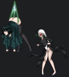 2girls atomic_wedgie female female_only fubuki_(one-punch_man) hanging_wedgie multiple_girls one-punch_man tatsumaki wedgie