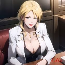 ai_generated blonde_hair breasts cjin karanomori_shion labcoat milf psycho-pass