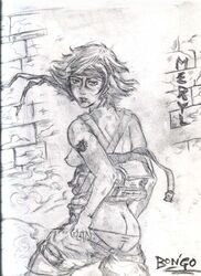 1girls bongo_(artist) female female_only human meryl_silverburgh metal_gear metal_gear_solid solo solo_female tagme topless