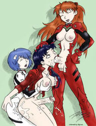 2005 3futas asuka_langley_sohryu blue_hair bodysuit breasts clothing color colored cum cum_in_mouth cum_inside cum_on_penis dickgirl dtiberius ejaculation futa_on_futa futa_only futanari human interface_headset intersex large_breasts long_hair medium_breasts misato_katsuragi neon_genesis_evangelion nipples oral_sex orange_hair pale-skinned_futanari pale_skin penis pilot_suit plugsuit purple_hair rei_ayanami short_hair threesome torn_clothes