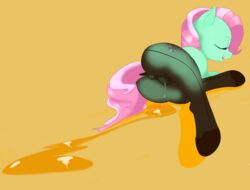 anatomically_correct anatomically_correct_pussy animal_genitalia anus equine equine_pussy female feral gitgud horse mammal minty_(g4) minty_(mlp) my_little_pony peeing pony pussy simple_background solo urine