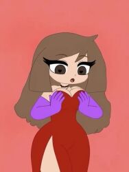 ai-created ai_animation ai_generated aliya_(aliyal007) aliyal007 animated animation areola areolae big_breasts breast_milk breast_milking breasts breasts_out brown_eyes brown_hair closed_eyes disney dress dress_lift elbow_gloves eyelashes female holding_breasts huge_breasts hyper_breasts jessica_rabbit lactating lactating_nipples milking milking_breasts milking_tentacles mommy_milkers music necklace necklace_between_breasts nipples nipples_out nipples_touching red_dress slit_dress sound tagme video who_framed_roger_rabbit