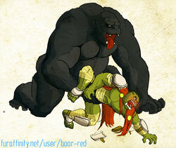 ape armor big_dom_small_sub blush boar-red chubby forced gorilla humanoid hunk male male_only mammal muscles orc primate rape size_difference warrior yaoi