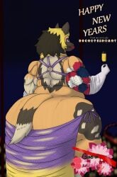 absurd_res african_wild_dog alythewolfcat anthro ass bbw big_breasts big_butt breasts butt_window canid canine champagne champagne_glass chubby chubby_female dress eyeshadow female fur_tattoo furry hi_res huge_ass huge_breasts huge_butt looking_at_viewer looking_back magazine_page makeup muscular_anthro muscular_female new_year new_year_2025 overweight overweight_female red_lipstick skimpy_clothes skimpy_dress sprinkles ssbbw tattoo tattooed_arm two_tone_hair wide_hips