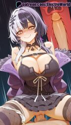 1boy 1girls 2025 ai_generated artist_name big_breasts big_chest black_dress blush breasts bust busty cervix chest cleavage clitoral_hood clothed_sex cock cowgirl_position cross_section cum cum_in_pussy deep_penetration dick dress ejaculation electroworld exposed_pussy eyebrows_visible_through_hair female fishnet_legwear fishnets fucking hi_res high_quality high_resolution highres hololive intercourse internal_cumshot juicy_pussy large_breasts love_making multicolored_hair patreon patreon_username penetration penis pussy reverse_cowgirl_position riding sex sexual_intercourse shiori_novella smile solo_focus stable_diffusion straddling straight testicles thighhighs tight_pussy uncensored uterus vagina vaginal_penetration virtual_youtuber vtuber watermark woman_on_top yellow_eyes