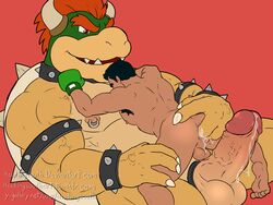 2boys anal anal_fingering anal_sex anthro anus armpit_hair artist_name ass balls ballsack bara bowser claws cock_ring crossover deviantart_username duo erection finger_in_anus fingering foreskin foreskin_folds gay gay_sex green_head headingsouth horns human humanoid_penis intact koopa little_mac male male/male male_nipples male_only mammal manly mario_(series) masculine mature_male nintendo nipple_piercing nipple_rings nude nude_male orange_hair penis perineum piercing punch_out red_background red_eyes retracted_foreskin scalie scrotum simple_background size_difference smooth_skinned_male testicles tumblr_username uncut veiny_penis video_games