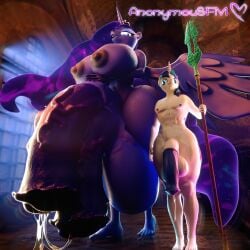 1boy 1girls 2_penises 3d_(artwork) absurd_res alicorn animal_genitalia animal_penis anonymousfm anthro areola ass ball_size_difference balls big_balls big_breasts big_penis blue_body bodily_fluids breasts cosmic_hair cum digital_media_(artwork) duo equid equine ethereal_hair feathered_wings feathers friendship_is_magic furry futanari genital_fluids genitals grin hair hasbro herm hi_res horn horse huge_balls huge_breasts huge_cock hyper hyper_balls hyper_genitalia hyper_penis intersex larger_intersex makeup male mammal multi_genitalia multi_penis my_little_pony nervous nipples nude penis penis_size_difference pony princess_luna_(mlp) puffy_areola puffy_nipples shining_armor_(mlp) size_difference smaller_male smile tail thick_thighs unicorn vein veiny_penis wings
