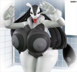1girls 3d anthro anthro_only areola areolae ass bathroom big_areola big_ass big_breasts big_thighs black_body black_fur black_hair blue_eyes bouncing_breasts breasts covered_nipples evov1 female female_only fur furry gigantic_ass gigantic_breasts gigantic_thighs huge_areola huge_ass huge_breasts huge_thighs hyper hyper_breasts long_hair looking_at_viewer lovander lovander_(mayosplash) nipples open_mouth pal_(species) palworld pocketpair pussy shower showering smile smiling solo tagme thick_hips thick_thighs thighs tongue tongue_out wet wet_body wet_skin white_body white_fur white_hair white_nipples yuki_(evov1) yukivander_(evov1)