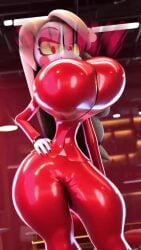 1girls 2023 3d 9:16 animated ass blonde_hair bouncing_breasts breasts charlie_morningstar_(hazbin_hotel) clothed curvy demon female female_only hazbin_hotel hourglass_figure huge_ass huge_breasts huge_thighs hyper indoors latex latex_suit narrow_waist palisal red_eyes red_suit rubber seductive shorter_than_10_seconds smug solo solo_female sound suit swaying swaying_breasts tagme thick_thighs vertical_video video vivienne_medrano vivziepop wasp_waist