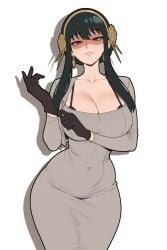 ai_assisted ai_generated aroused asian asian_female assassin bangs belly_button_visible_through_clothing black_hair bra bra_peek bra_strap bra_visible_through_clothes cleavage cleavage_cutout cleavage_overflow deep_cleavage dongtan_dress dress evil_grin evil_smile female_assassin gloves grin grinning hair_accessory hair_ornament hairband hairclip hourglass_figure hourglass_figured_female large_ass large_breasts leather_gloves long_dress long_hair long_sleeves looking_at_another looking_at_viewer malicious_smile medium_hair milf mischievous_smile putting_on_gloves red_eyes skirt slim_waist spy_x_family thick_ass thick_hips thick_legs thick_thighs tight_clothes tight_clothing tight_fit waifu_diffusion waifuinvoker wide_hips yor_briar yor_forger