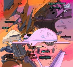 1:1 1_eye 2021 aircraft airplane animate_inanimate artist_name big_pussy big_vulva blush bodily_fluids claws closed_eyes colored comic cum cum_inside dark-skinned_male dialogue digital_drawing_(artwork) digital_media_(artwork) dire_aircraft dire_machine dire_vehicle drone_(vehicle) ejaculation endeavour_(space_shuttle) english_text erection female feral genital_fluids genitals group heart_symbol hi_res human interspecies interspecies_romance larger_female living_aircraft living_machine living_vehicle looking_pleasured machine machine_sex male male/female mammal mechadendrites nasa not_furry nude open_mouth oral orgasm penetration penis ratbat sex sharp_teeth signature simultaneous_orgasms size_difference smaller_male smile speech_bubble teeth text uav uav_drone vaginal_fluids vehicle vulva