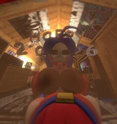 3d blue_hair boobjob cryptiacurves femdom larger_female older_female penis sex shy_gal shy_guy smaller_male source_engine straight younger_male
